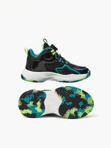 Cool Fashionable Flat Bottom Comfortable Rotating Button Boys' Basketball Shoes