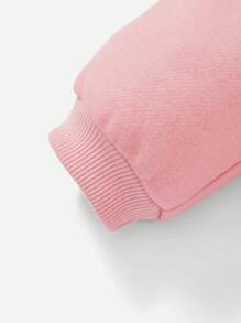 Cozy Pixies Baby Girl Unicorn Print Raglan Sleeve Sweatshirt & Sweatpants - Pink - View 5