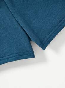 Cozy Pixies 4pcs Baby Boys' Solid Color Decorative Woven Label Short Sleeve Pullover Top And Shorts Set Matching Set - Khaki - View 16