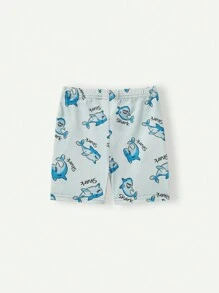 嬰兒男寶寶合身睡衣套裝，短袖海豚圖案T卹和短褲，休閒居家服裝，2件裝