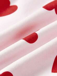 Cozy Pixies Baby Mädchen kuscheliges Schlafanzug-Set, bestehend aus Rundhals, regulärem Ärmel-Top und Hose in voller Länge mit herzförmigen Drucken, 4 Stück/Set