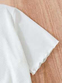 SHEIN Teen Girl's Cami Floral Dress With Front Tie Top Two Pieces Set