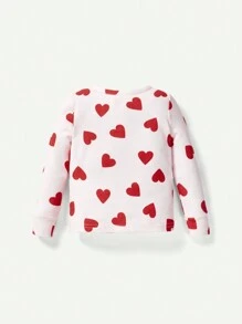 Cozy Pixies Baby Mädchen kuscheliges Schlafanzug-Set, bestehend aus Rundhals, regulärem Ärmel-Top und Hose in voller Länge mit herzförmigen Drucken, 4 Stück/Set