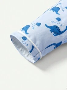 Cozy Pixies Baby Boy Cartoon Graphic PJ Set - Blue - View 5