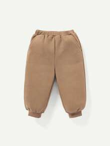 男嬰字母圖案衛衣和衛褲 - 卡其色 - 查看 4