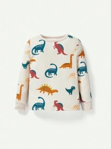 Cozy Pixies 嬰兒男童緊身卡通動物圖案圓領上衣和長褲睡衣套裝 - 杏色 - 查看 10