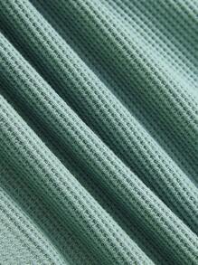 Cozy Pixies 3 件男嬰柔軟針織純色圓領無袖連身衣 - 綠色 - 查看 15