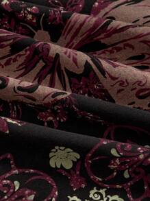 ROMWE Fairycore Camiseta de manga larga con estampado de mariposas y enredaderas vintage estilo "fairycore" para mujeres