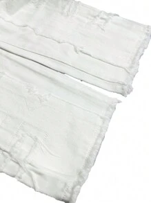 Tween Boy 纯色磨边牛仔裤 - 白色 - 查看 4