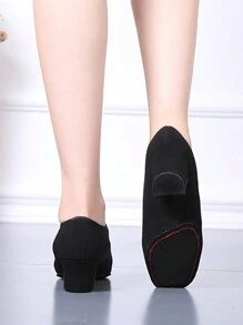 黑色軟底爵士舞和拉丁舞鞋適用於各種舞蹈風格 - 黑色 - 查看 5