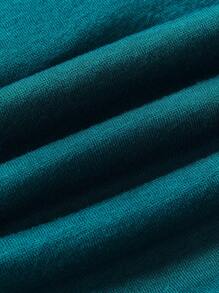 Cozy Pixies 嬰兒男童休閒字母印花圓領運動衫和長褲套裝 - 墨綠色 - 查看 10