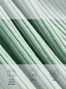 Cozy Pixies Baby Boy Snug Fit Pajamas Round Neck Solid Color Top And Pants Set