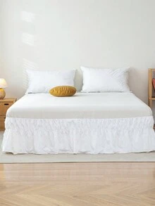 1 Miếng Mềm mại Và Thoải mái Trắng Polyester Xoăn Sóng Cắt Váy ngủ Đối với Phòng ngủ - trắng - Xem 5