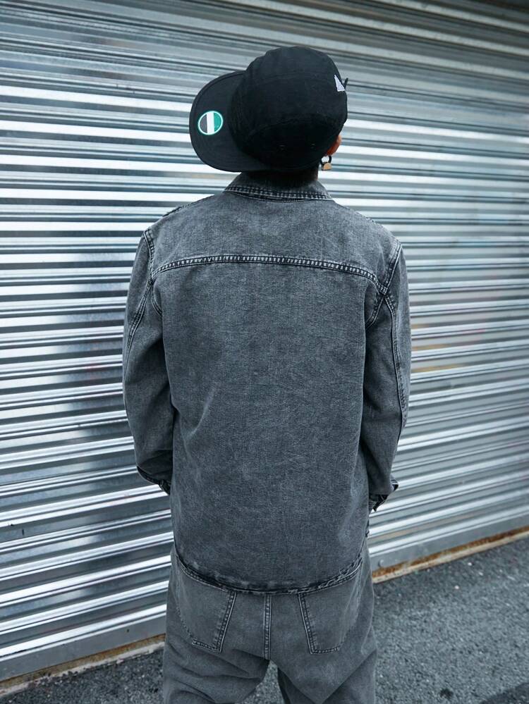 Men's Distressed Denim Jacket