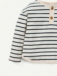 Cozy Pixies Baby Boy Striped Pocket Patched Tee & Pants