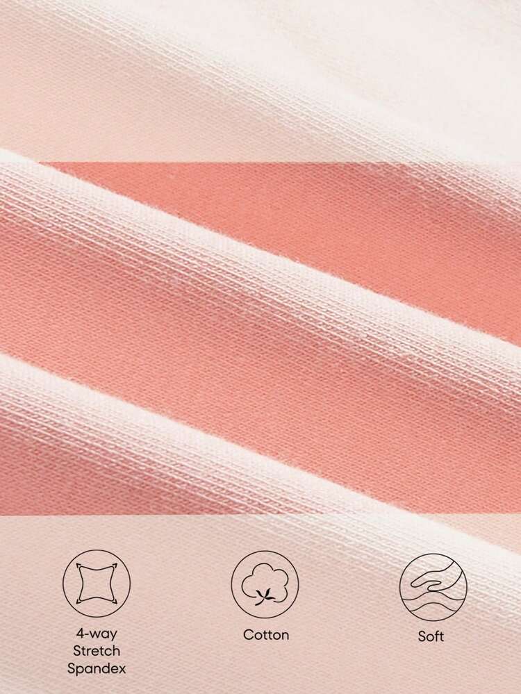 Baby Girl Letter Print Round Neck Short Sleeve T-Shirt With Solid Color Shorts 2pcs/Set Matching Set