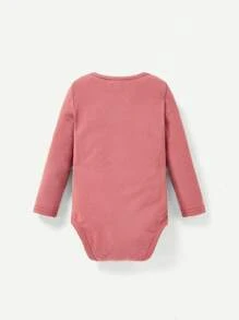 Cozy Pixies Bộ đồ liền thân dài tay dệt kim mềm mại màu trơn 3 món cho bé gái, giản dị và đa năng - Bụi hồng - Xem 7