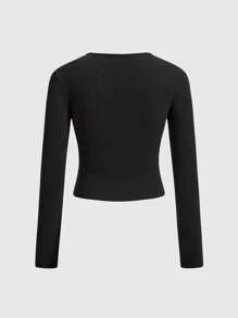 ROMWE Fairycore Camiseta de manga larga con estampado de mariposas y enredaderas vintage estilo "fairycore" para mujeres