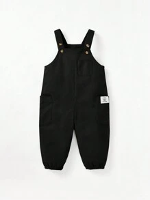 Cozy Pixies Baby Jungen Overall Jumpsuit Buchstabe Flicken, seitlicher Tasche,