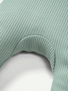 Cozy Pixies Baby Boy 2pcs Solid Zip Up Jumpsuit - Green - View 8