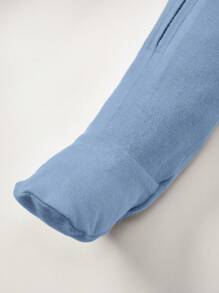 Cozy Pixies 男婴童素色拉鏈開襟連體睡衣&3D耳朵設計帽