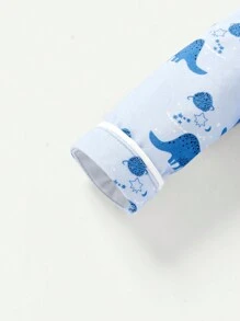 Cozy Pixies Baby Boy Cartoon Graphic PJ Set - Blue - View 4