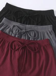 SHEIN Women's Lace Trimmed Cami Top And Shorts Pajama Set Lounge Set - Multicolor - View 5