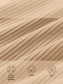 Cozy Pixies Bimba 2 pezzi Maglietta orlo lattuga collo dritto in maglia a coste