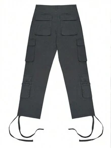 Globe Swift Men's Grey Wide Leg Loose Casual Cargo Pants
