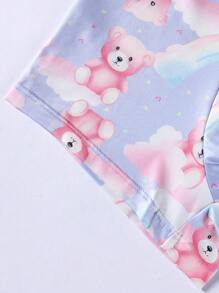 Men's Cartoon Bear Pattern Boxer Briefs - White - View 5