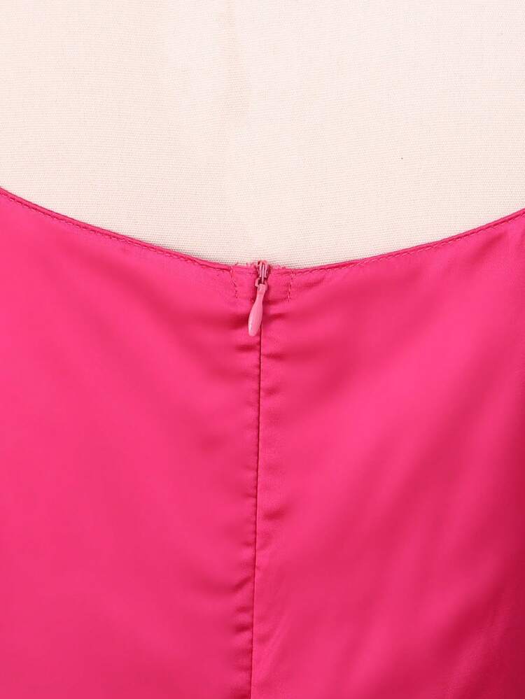 Tween Girls Elegant Fuchsia Sleeveless Dress Floral Party Gown, Bridesmaid Dress, Hosts Dress For Birthday Events