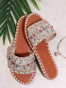 SHUZIA Women's Open-Toe Flat Sandals