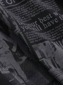 DAZY Áo thun rộng in khẩu hiệu nhân vật nữ, áo thun họa tiết, áo phông cỡ lớn - màu đen - Xem 4