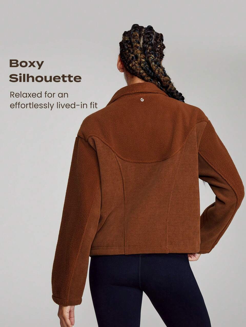 Polarfleece Stehkragen Verstellbare Jacke Mit Tasche, Bequem Und Warm
