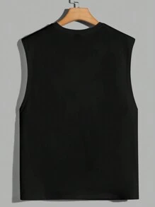 Manfinity BRENVOR 男士均編貼身背心,椰樹印花款