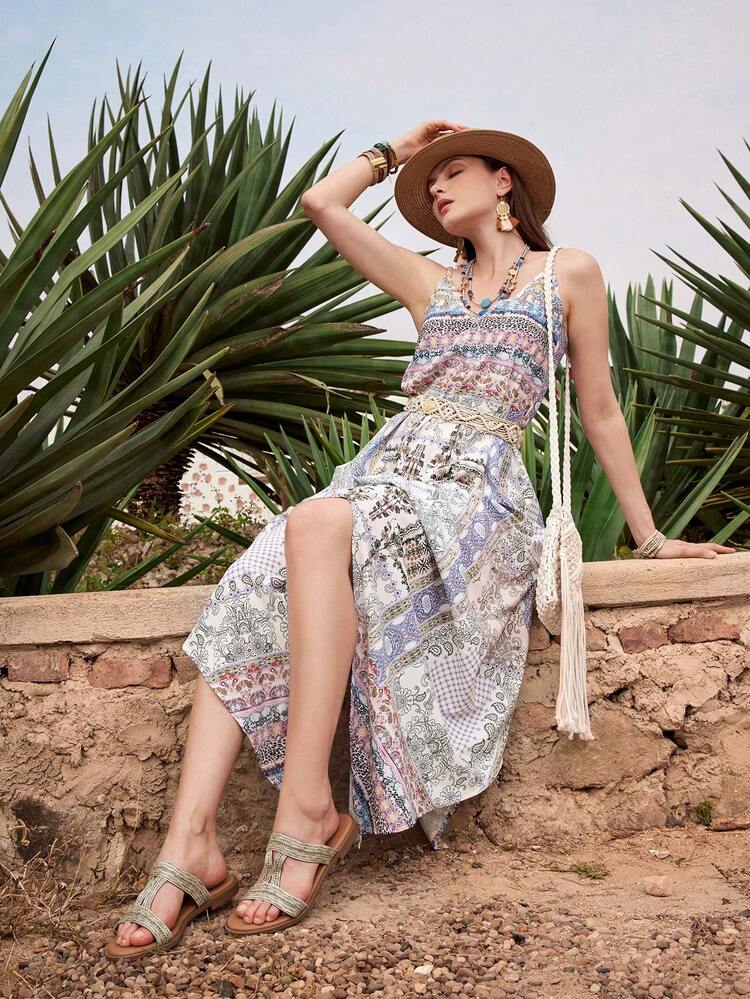 Women's Fashionable Spring And Summer Braided Bohemian Comfortable Flat Sandals, Sandals