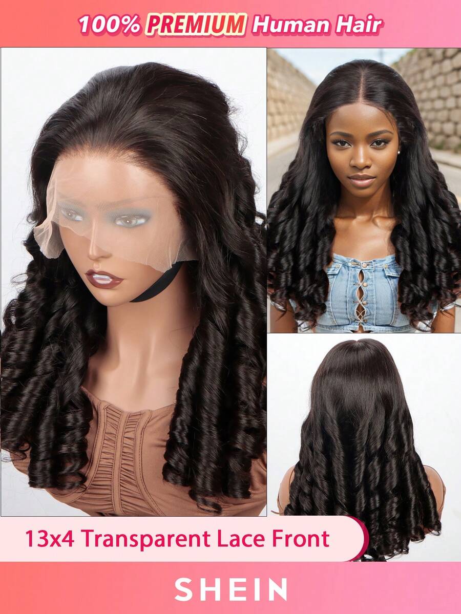 Body Wave Transparent Lace Front Wigs PREMIUM Human Hair 200 Density