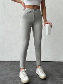 Hoge taille Skinny jeans