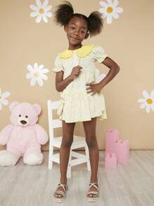 Mini mi Summer Kids Fashion Rhinestone Flat Wedge Sandals Buckle Ankle Strap Sandals For Party - Silver - View 4