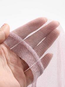 DAZY 女士透視網眼修身短款上衣 - 紫色 - 查看 9