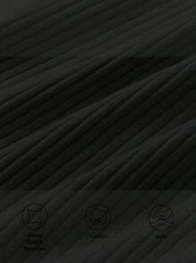 Cozy Pixies 嬰兒女孩雙層立領純色長袖上衣，帶褶邊緣，2件/組