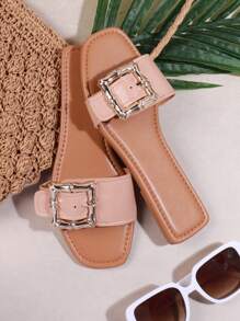 SHUZIA Women's Flat Sandals, Suitable For Daily Wear - Apricot - View 4