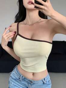 Dazy Designer Women's One Shoulder Strap Color Blocking Top With Unique Design Sexy Top - Multicolor - View 7