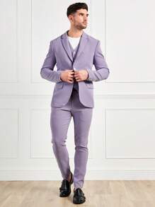 Forever 21 Men's Purple Slim Fit Blazer - Mauve Purple - View 4
