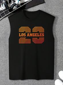 Áo ba lỗ in kỹ thuật số nam - màu đen - Xem 6