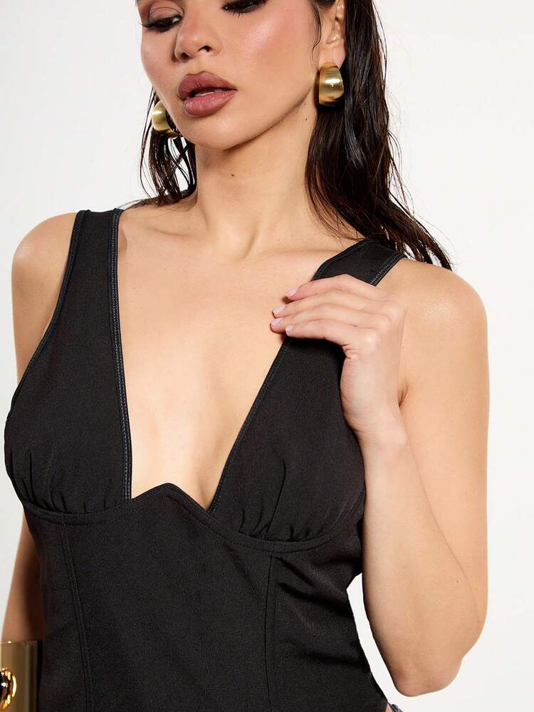 Woven Underbust Corset, Going Out Top Vacation Spring Summer Festival Holiday