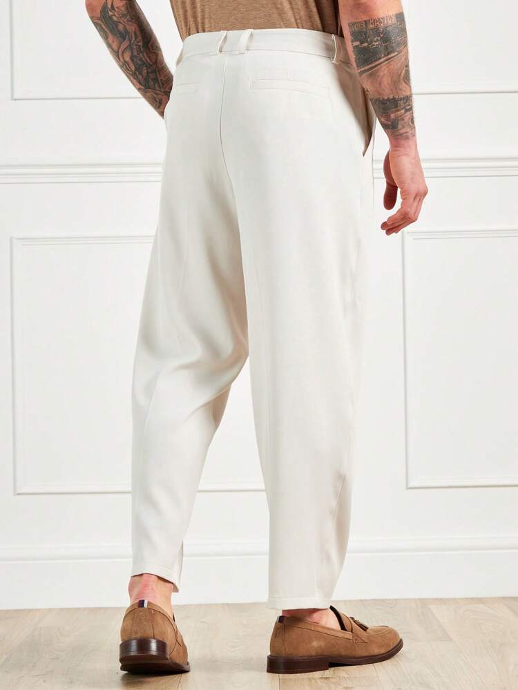Men's Apricot Casual Slant Pocket Loose Pants