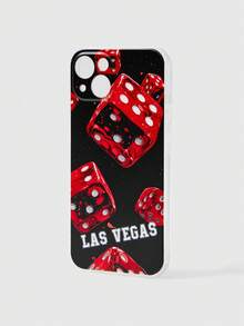 ROMWE Grunge Punk 1入組拉斯維加斯風格手機殼,適用於蘋果iphone 15/14/13/11 Pro Max,適用於情人節 - 無色 - 查看 2