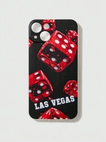 ROMWE Grunge Punk 1入組拉斯維加斯風格手機殼,適用於蘋果iphone 15/14/13/11 Pro Max,適用於情人節 - 無色 - 查看 1