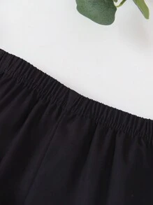 SHEIN Conjunto de 2 peças para meninos, camiseta de manga curta com gola redonda e blocos de cores e calças confortáveis com cordão solto, adequadas para passeios diários, primavera/verão, escapadelas, férias, viagens, relaxamento, banhos de sol
